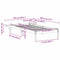 vidaXL Bed Frame with Bedside Tables Brown 75 x 190 cm Brown