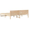 vidaXL Bed Frame with Headboard Brown 180 x 200 cm Solid Pine wood