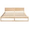vidaXL Bed Frame with Headboard Brown 180 x 200 cm Solid Pine wood