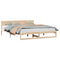 vidaXL Bed Frame with Headboard Brown 180 x 200 cm Solid Pine wood