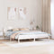 vidaXL Bed Frame with Headboard White 180 x 200 cm Solid Pine wood