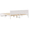 vidaXL Bed Frame with Headboard White 180 x 200 cm Solid Pine wood