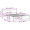 vidaXL Bed Frame with Headboard Brown 160 x 200 cm Solid Pine wood