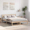 vidaXL Bed Frame with Headboard Brown 150 x 200 cm Solid Pine wood