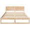 vidaXL Bed Frame with Headboard Brown 150 x 200 cm Solid Pine wood