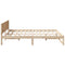 vidaXL Bed Frame with Headboard Brown 150 x 200 cm Solid Pine wood