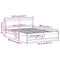 vidaXL Bed Frame with Headboard Brown 150 x 200 cm Solid Pine wood