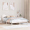 vidaXL Bed Frame with Headboard White 140 x 200 cm Solid Pine wood