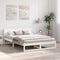 vidaXL Bed Frame with Headboard White 140 x 200 cm Solid Pine wood