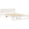 vidaXL Bed Frame with Headboard White 140 x 200 cm Solid Pine wood