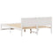 vidaXL Bed Frame with Headboard White 140 x 200 cm Solid Pine wood