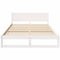 vidaXL Bed Frame with Headboard White 140 x 200 cm Solid Pine wood