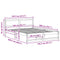 vidaXL Bed Frame with Headboard Brown 140 x 200 cm Solid Pine wood