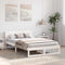 vidaXL Bed Frame with Headboard White 140 x 190 cm Solid Pine wood