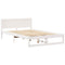 vidaXL Bed Frame with Headboard White 140 x 190 cm Solid Pine wood