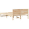 vidaXL Bed Frame with Headboard Brown 120 x 190 cm Solid Pine wood