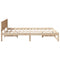vidaXL Bed Frame with Headboard Brown 120 x 190 cm Solid Pine wood