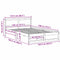 vidaXL Bed Frame with Headboard Brown 120 x 190 cm Solid Pine wood