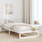vidaXL Bed Frame with Headboard White 100 x 200 cm Solid Pine wood