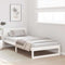 vidaXL Bed Frame with Headboard White 100 x 200 cm Solid Pine wood