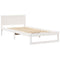 vidaXL Bed Frame with Headboard White 100 x 200 cm Solid Pine wood