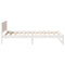 vidaXL Bed Frame with Headboard White 100 x 200 cm Solid Pine wood