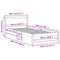 vidaXL Bed Frame with Headboard Brown 100 x 200 cm Solid Pine wood