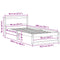 vidaXL Bed Frame with Headboard Brown 90 x 200 cm Solid Pine wood