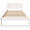 vidaXL Bed Frame with Headboard White 80 x 200 cm Solid Pine wood