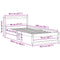 vidaXL Bed Frame with Headboard White 80 x 200 cm Solid Pine wood