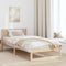 vidaXL Bed Frame with Headboard Brown 75 x 190 cm Solid Pine wood