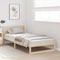 vidaXL Bed Frame with Headboard Brown 75 x 190 cm Solid Pine wood