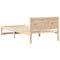 vidaXL Bed Frame with Headboard Brown 75 x 190 cm Solid Pine wood