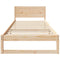 vidaXL Bed Frame with Headboard Brown 75 x 190 cm Solid Pine wood