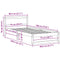 vidaXL Bed Frame with Headboard Brown 75 x 190 cm Solid Pine wood