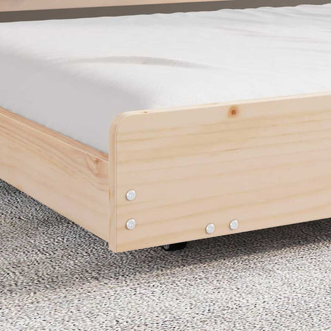 vidaXL Bed Frame Brown 100 x 200 cm Solid Pine wood