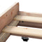 vidaXL Bed Frame Natural Solid Pine Wood 90 x 200 cm Portable