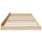 vidaXL Bed Frame Natural Solid Pine Wood 90 x 200 cm Portable