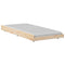 vidaXL Bed Frame Natural Solid Pine Wood 90 x 200 cm Portable