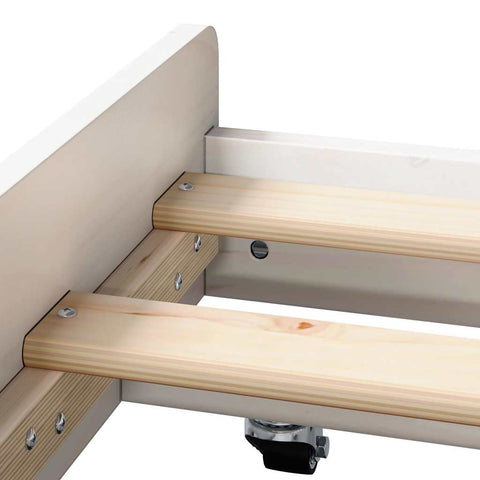 vidaXL Bed Frame White 90 x 200 cm Solid Pine wood