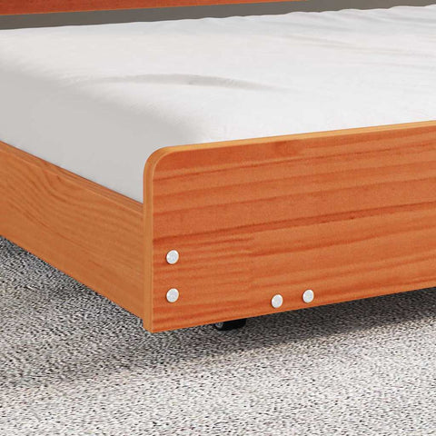 vidaXL Bed Frame Brown 90 x 200 cm Solid Pine wood