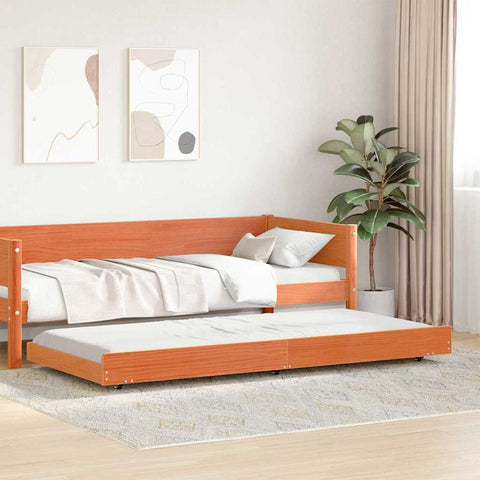 vidaXL Bed Frame Brown 90 x 200 cm Solid Pine wood