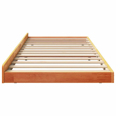 vidaXL Bed Frame Brown 90 x 200 cm Solid Pine wood