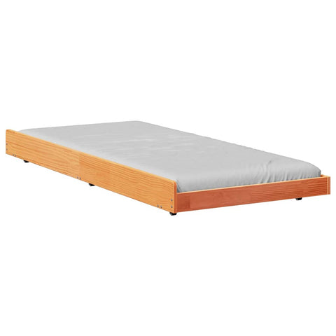 vidaXL Bed Frame Brown 90 x 200 cm Solid Pine wood