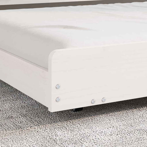 vidaXL Bed Frame White 75 x 190 cm Solid Pine wood