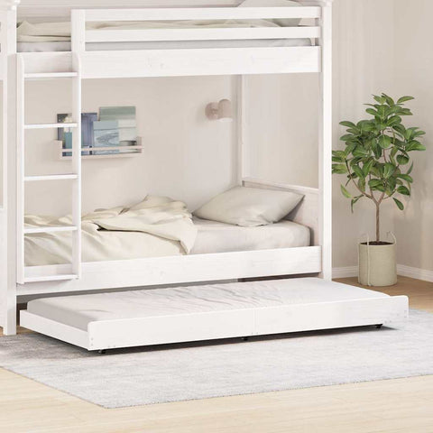 vidaXL Bed Frame White 75 x 190 cm Solid Pine wood