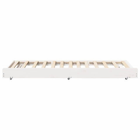 vidaXL Bed Frame White 75 x 190 cm Solid Pine wood