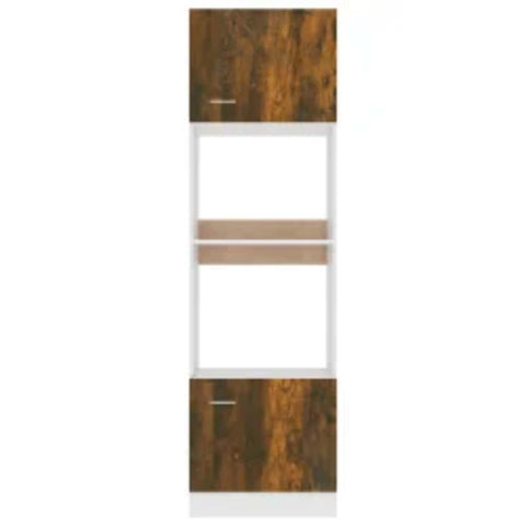vidaXL Microwave Cabinet Lyon Smoked Oak 60x57x207 cm Engineered Wood