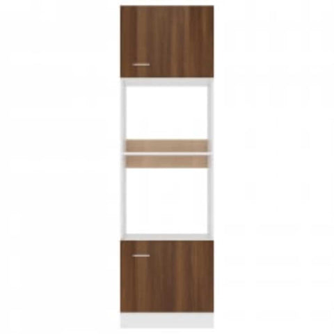 vidaXL Microwave Cabinet Lyon Brown Oak 60x57x207 cm Engineered Wood