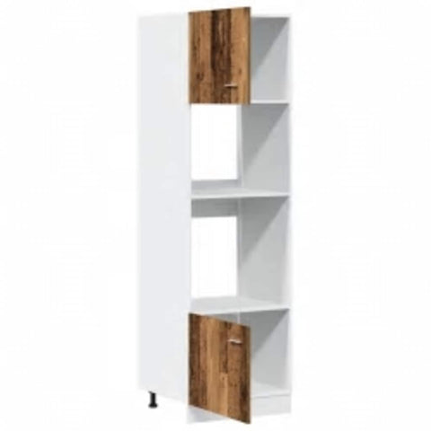 vidaXL Microwave Cabinet Lyon Old Wood 60x57x207 cm Engineered Wood